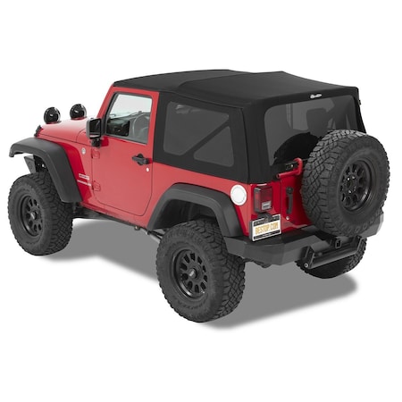 Bestop Jeep Soft Top Supertop Squareback Soft Top For Jeep 2007-2018 Wrangler JK 2 Door 54822-17